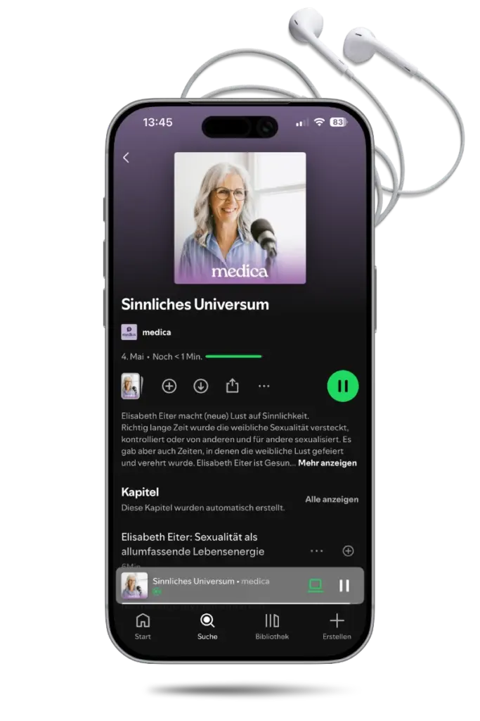Podcast-Grafik Elisabeth Eiter Interview mit medica