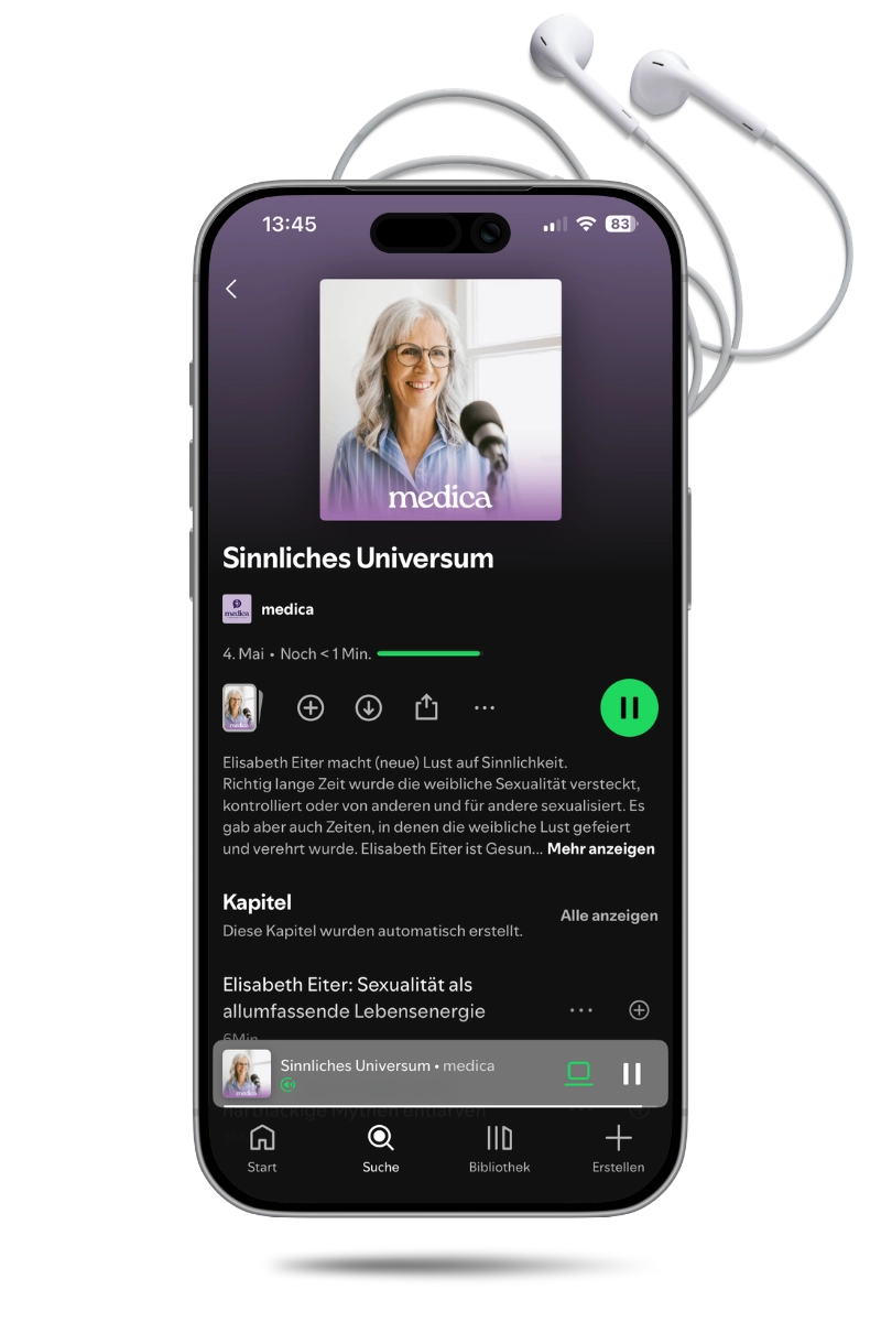 Podcast-Grafik Elisabeth Eiter Interview mit medica
